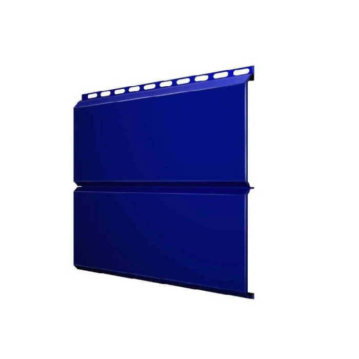 Металлический сайдинг Grand Line ЭкоБрус 0.45 мм PE с пленкой RAL 5002 ультрамариново-синий