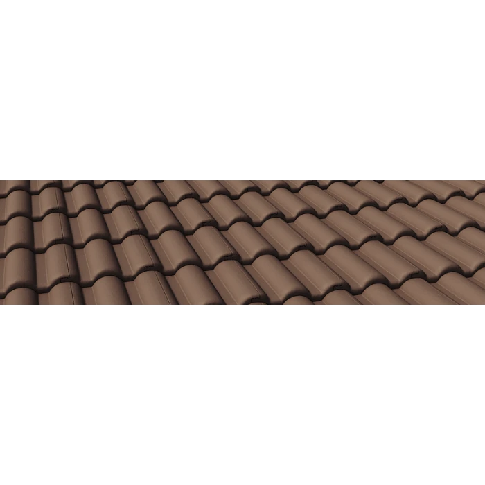 Цементно-песчаная черепица Braas Таунус Темно-коричневый