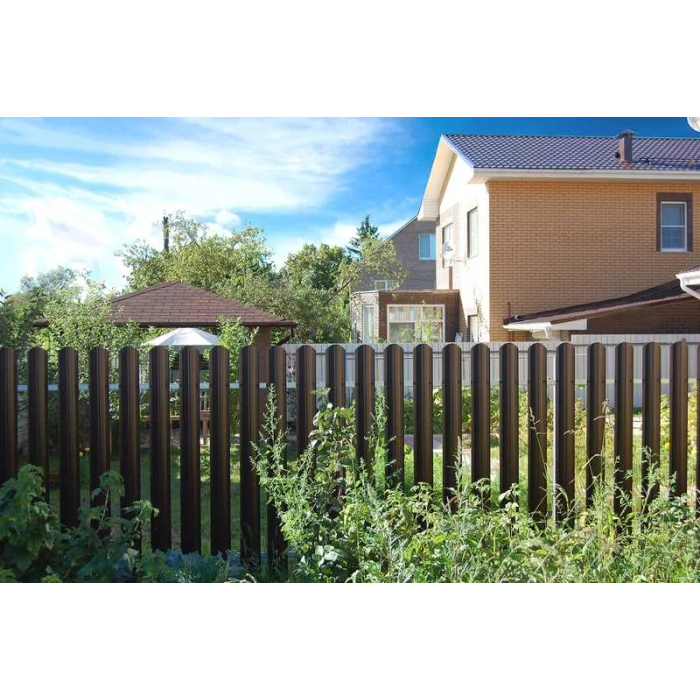 Штакетник П-образный А фигурный Grand Line 0,4 Полиэстер матовый - double RAL 9005 Черный